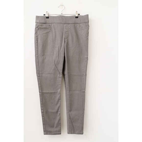 Lauren Ralph Lauren womens pull on elastic waist gray pants Sz 12 34x28.5 - Picture 1 of 8